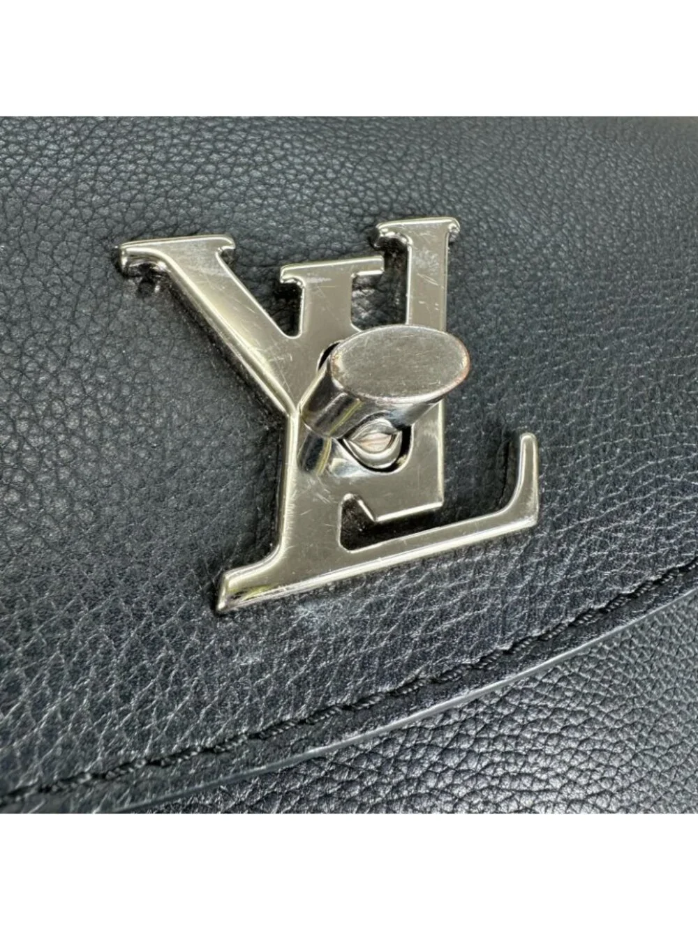 Louis Vuitton Lockme Eva BB Handbag Leather Navy 2-Way